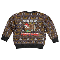 Sloth Wake Me Up Christmas Kid Ugly Christmas Sweater Xmas Holiday Patterns - Wonder Print Shop