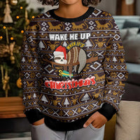 Sloth Wake Me Up Christmas Kid Ugly Christmas Sweater Xmas Holiday Patterns - Wonder Print Shop