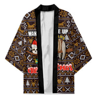 Sloth Wake Me Up Christmas Kimono Xmas Holiday Patterns - Wonder Print Shop