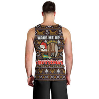 Sloth Wake Me Up Christmas Men Tank Top Xmas Holiday Patterns - Wonder Print Shop