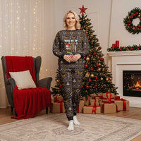 Sloth Wake Me Up Christmas Pajama Set Xmas Holiday Patterns - Wonder Print Shop