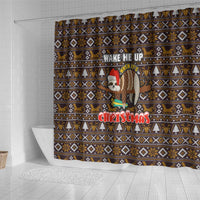 Sloth Wake Me Up Christmas Shower Curtain Xmas Holiday Patterns - Wonder Print Shop