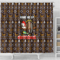 Sloth Wake Me Up Christmas Shower Curtain Xmas Holiday Patterns - Wonder Print Shop