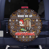 Sloth Wake Me Up Christmas Spare Tire Cover Xmas Holiday Patterns - Wonder Print Shop