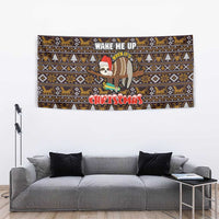 Sloth Wake Me Up Christmas Tapestry Xmas Holiday Patterns - Wonder Print Shop