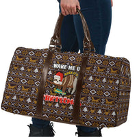 Sloth Wake Me Up Christmas Travel Bag Xmas Holiday Patterns - Wonder Print Shop
