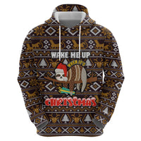 Sloth Wake Me Up Christmas Zip Hoodie Xmas Holiday Patterns - Wonder Print Shop