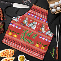 Snowman Let It Snow Christmas Apron Xmas Holiday Patterns - Wonder Print Shop