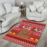 Snowman Let It Snow Christmas Area Rug Xmas Holiday Patterns - Wonder Print Shop
