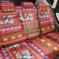 Snowman Let It Snow Christmas Back Car Seat Cover Xmas Holiday Patterns - Wonder Print Shop