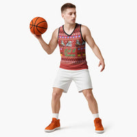 Snowman Let It Snow Christmas Basketball Jersey Xmas Holiday Patterns - Wonder Print Shop