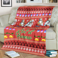 Snowman Let It Snow Christmas Blanket Xmas Holiday Patterns - Wonder Print Shop