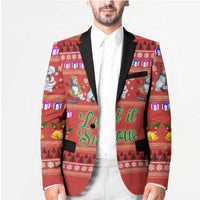 Snowman Let It Snow Christmas Blazer Xmas Holiday Patterns - Wonder Print Shop
