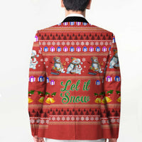 Snowman Let It Snow Christmas Blazer Xmas Holiday Patterns - Wonder Print Shop