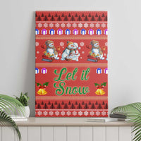 Snowman Let It Snow Christmas Canvas Wall Art Xmas Holiday Patterns - Wonder Print Shop