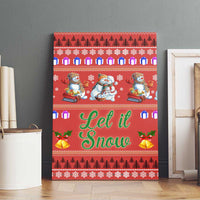 Snowman Let It Snow Christmas Canvas Wall Art Xmas Holiday Patterns - Wonder Print Shop
