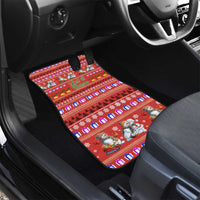 Snowman Let It Snow Christmas Car Mats Xmas Holiday Patterns - Wonder Print Shop