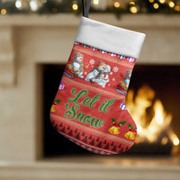 Snowman Let It Snow Christmas Stocking Xmas Holiday Patterns - Wonder Print Shop