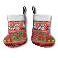 Snowman Let It Snow Christmas Stocking Xmas Holiday Patterns - Wonder Print Shop