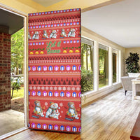 Snowman Let It Snow Christmas Door Cover Xmas Holiday Patterns - Wonder Print Shop
