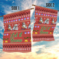 Snowman Let It Snow Christmas Garden Flag Xmas Holiday Patterns - Wonder Print Shop