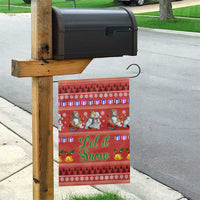 Snowman Let It Snow Christmas Garden Flag Xmas Holiday Patterns - Wonder Print Shop
