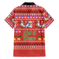Snowman Let It Snow Christmas Hawaiian Shirt Xmas Holiday Patterns - Wonder Print Shop