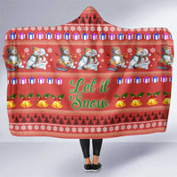Snowman Let It Snow Christmas Hooded Blanket Xmas Holiday Patterns - Wonder Print Shop