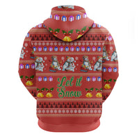 Snowman Let It Snow Christmas Hoodie Xmas Holiday Patterns - Wonder Print Shop