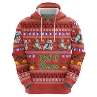 Snowman Let It Snow Christmas Hoodie Xmas Holiday Patterns - Wonder Print Shop