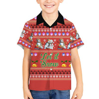 Snowman Let It Snow Christmas Kid Hawaiian Shirt Xmas Holiday Patterns - Wonder Print Shop