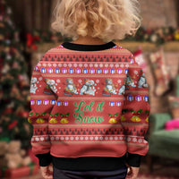 Snowman Let It Snow Christmas Kid Ugly Christmas Sweater Xmas Holiday Patterns - Wonder Print Shop