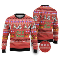 Snowman Let It Snow Christmas Ugly Christmas Sweater Xmas Holiday Patterns - Wonder Print Shop