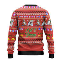 Snowman Let It Snow Christmas Ugly Christmas Sweater Xmas Holiday Patterns - Wonder Print Shop