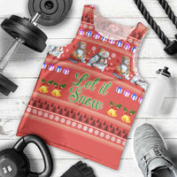 Snowman Let It Snow Christmas Men Tank Top Xmas Holiday Patterns - Wonder Print Shop