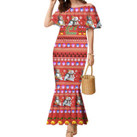 Snowman Let It Snow Christmas Mermaid Dress Xmas Holiday Patterns - Wonder Print Shop
