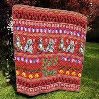 Snowman Let It Snow Christmas Quilt Xmas Holiday Patterns - Wonder Print Shop