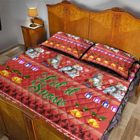 Snowman Let It Snow Christmas Quilt Bed Set Xmas Holiday Patterns - Wonder Print Shop