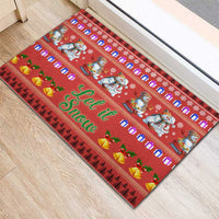 Snowman Let It Snow Christmas Rubber Doormat Xmas Holiday Patterns - Wonder Print Shop
