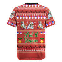 Snowman Let It Snow Christmas Rugby Jersey Xmas Holiday Patterns - Wonder Print Shop