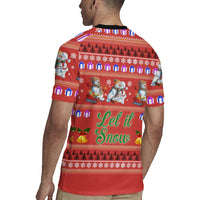 Snowman Let It Snow Christmas Rugby Jersey Xmas Holiday Patterns - Wonder Print Shop