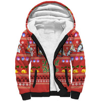 Snowman Let It Snow Christmas Sherpa Hoodie Xmas Holiday Patterns - Wonder Print Shop