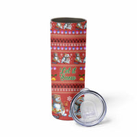 Snowman Let It Snow Christmas Skinny Tumbler Xmas Holiday Patterns - Wonder Print Shop