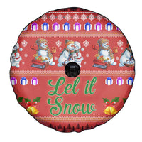 Snowman Let It Snow Christmas Spare Tire Cover Xmas Holiday Patterns - Wonder Print Shop