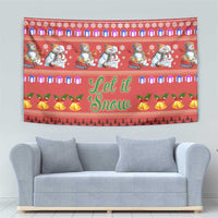 Snowman Let It Snow Christmas Tapestry Xmas Holiday Patterns - Wonder Print Shop