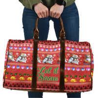 Snowman Let It Snow Christmas Travel Bag Xmas Holiday Patterns - Wonder Print Shop