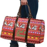 Snowman Let It Snow Christmas Travel Bag Xmas Holiday Patterns - Wonder Print Shop