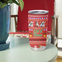 Snowman Let It Snow Christmas Tumbler Cup Xmas Holiday Patterns - Wonder Print Shop