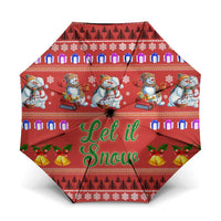Snowman Let It Snow Christmas Umbrella Xmas Holiday Patterns - Wonder Print Shop