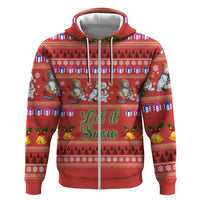 Snowman Let It Snow Christmas Zip Hoodie Xmas Holiday Patterns - Wonder Print Shop